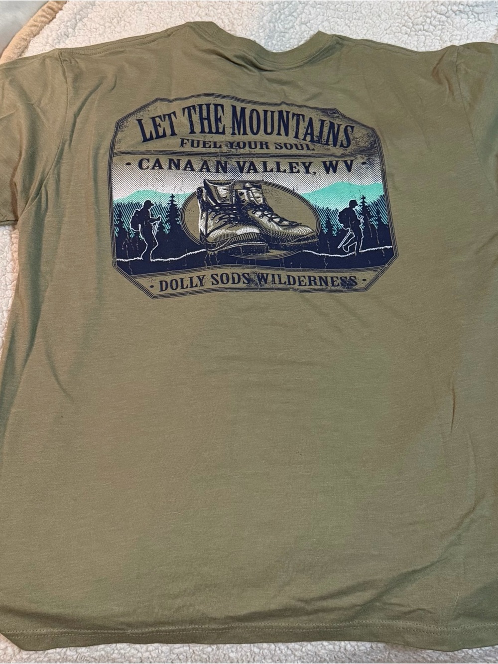 Let The Mountains Graphic Tee - Olive Green